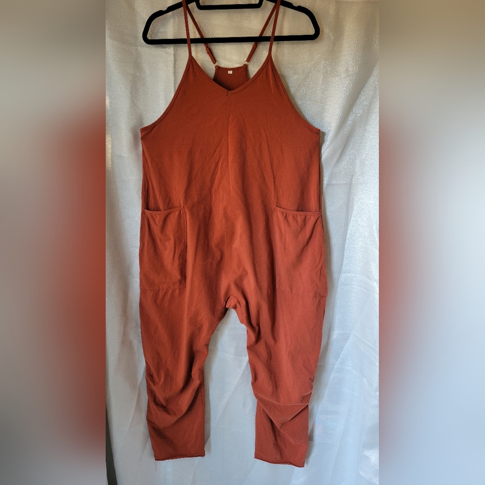 Jumpsuit Casual Rompers Sleeveless Loose Spaghetti Strap Baggy Overalls Jumpers